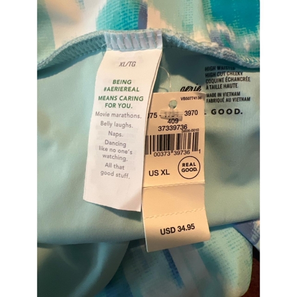 Aerie Blue Mist High cut Cheekiest Bikini Bottom - Picture 5 of 6